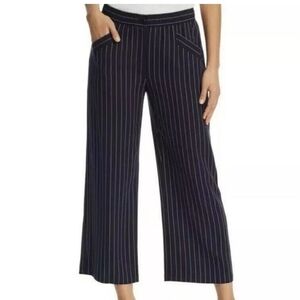 Eileen Fisher Wide Leg Woven Tencel Striped Culotte Pants Size XS New